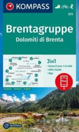 Brentagruppe / Dolomiti di Brenta 1:25 000 / turistická mapa KOMPASS 073