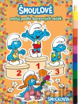 Šmoulové - Maluj podle barevných teček + MAXI voskovka