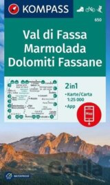 Val di Fassa, Fassatal, Marmolada, Dolomiti Fassane 1: 25 000