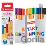 Jemný liner STABILO point 88 - Zick-Zack deskset 18 ks