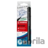 Liner na psaní STABILO dr!ver - medium, sada 4 ks