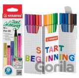 Prémiový vláknový fix STABILO Pen 68 -  Zick-Zack deskset 18 ks
