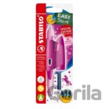 Ergonomické plnicí pero pro leváky s hrotem A - STABILO EASYbirdy 3D DreamWorld, růžová, blistr