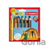 STABILO woody 3 in 1 - sada 6 ks s ořezávátkem