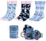 Set 3 párov panských ponožiek Disney - Lilo & Stitch: Nápisy a Ikony Stitche (Veľkosť EU 36-43)
