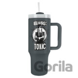 Fľaša na pitie Wednesday - Warning: Toxic