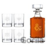 Karafa na whisky Dungeons & Dragons + 4 poháre
