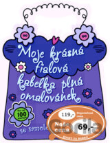 Moje krásná fialová kabelka plná omalovánek