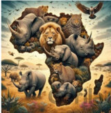 Diamantové malování Afrika
