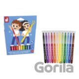 Janod Colorino Detské fixky 12 farieb od 3 rokov