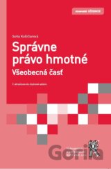 Správne právo hmotné. Všeobecná časť