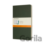 Moleskine - sada 3 zošitov (zelená väzba)