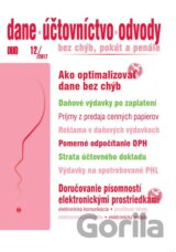 Dane, účtovníctvo, odvody 12/2017