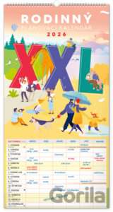 NOTIQUE Nástenný Rodinný plánovací kalendár XXL 2026