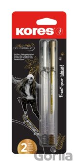 Kores kuličkové gelové pero K11 Pen Metallic, šíře M-1 mm - zlatá a stříbrná