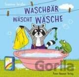 Waschbär wäscht Wäsche