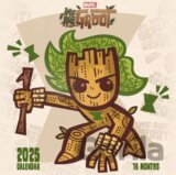 Oficiální nástěnný kalendář 2025 Marvel|Guardians Of The Galaxy|Strážci Galaxie: Groot 16 měsíc (30 cm x 30|60 cm)