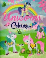Unicorns - colours - Zábavné omalovány zelené