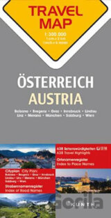 Rakousko 1:300 T TravelMap KUNTH
