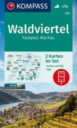 Waldviertel, Kamptal, Wachau 1:50 000 / sada 2 turistických map KOMPASS 203