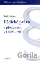 Dědické právo v předpisech let 1925 - 2001