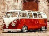 Diamantové malování - Červený Volkswagen