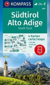 Südtirol, Alto Adige, South Tyrol 1:50 000 / sada 4 turistických map KOMPASS 699