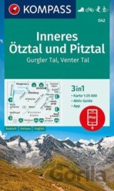 Inneres Ötztal und Pitztal, Gurgler Tal, Venter Tal 1:25 000 / turistická mapa KOMPASS 042
