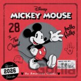 Oficiální nástěnný kalendář 2026 Disney: Mickey Mouse Classic s plakátem (SQ 30,5 x 30,5|61 cm)