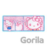 Herná podložka na stôl Hello Kitty: Kitty so sluchátkami