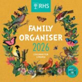 Oficiální nástěnný plánovací kalendář 2026 RHS - Royal Horticultural Society se samolepkami (SQ 30,5 x 30,5|61 cm)