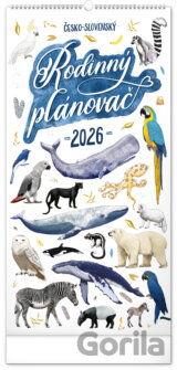 NOTIQUE Nástenný Rodinný plánovací kalendár 2026 - Animalium