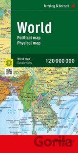 Mapa světa 1:20.000.000 / politická - fyzická, složená mapa