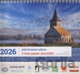 Stolní kalendář Křesťanská média 2026 - s texty papeže Jana XXIII.