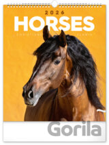 NOTIQUE Nástěnný kalendář Horses (Koně) 2026