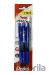 Gelové pero EnerGel Pentel 0,5 mm, modré - sada 3 ks