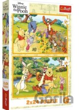 Puzzle Medvídek Pú - Den v zahradě (2x24 dílků)