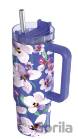 Nerezový termohrnek s brčkem Stream Flower Dusk 950 ml