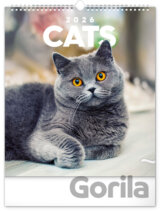 NOTIQUE Nástenný kalendár Cats 2026