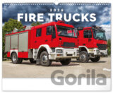 NOTIQUE Nástenný kalendár Fire trucks (Hasičské vozidlá) 2026