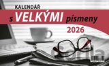 Kalendář 2026 s velkými písmeny, stolní