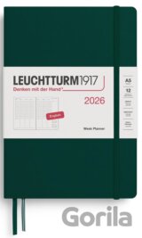 Week Planner 2026 Medium (A5) Forest Green