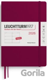Weekly Planner 2026 Medium (A5) Port Red