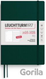 Weekly Planner & Notebook 2026 Medium (A5) 18 Months Forest Green