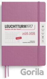 Academic Week Planner 2026 Medium (A5) 18 Months Dusty Rose