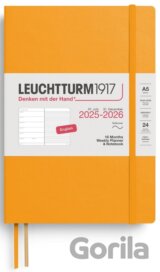 Weekly Planner & Notebook 2026 Medium (A5) 18 Months Rising Sun