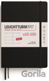 Weekly Planner 2026 Medium (A5) 18 Months Black