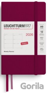Weekly Planner 2026 Pocket (A6) Port Red