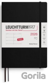 Weekly Planner 2026 Medium (A5) Black