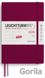Weekly Planner 2026 Medium (A5) Port Red